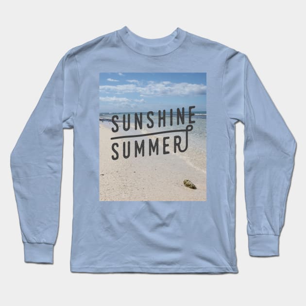 Sunshine Summer Caribbean Beach Long Sleeve T-Shirt by Christine aka stine1